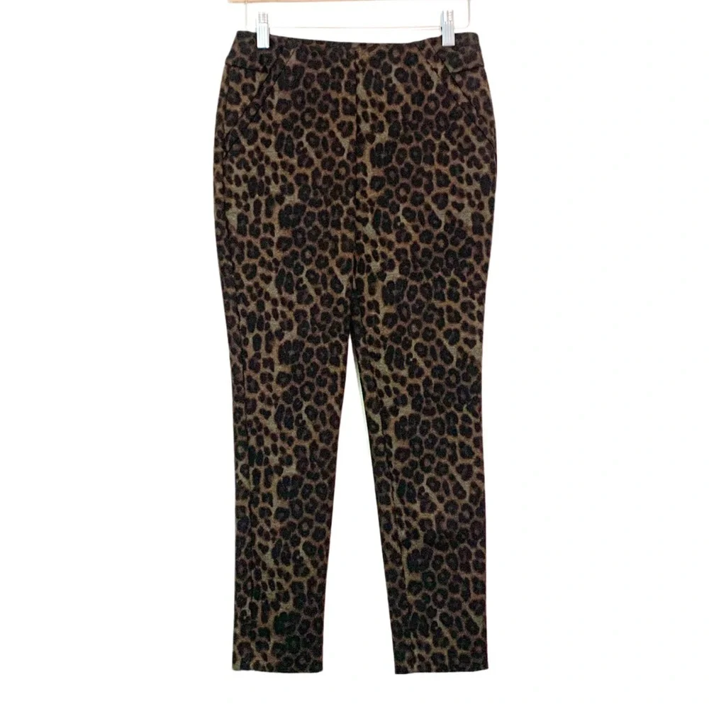Soft Surroundings Animal Print Leggings Pull On Size Petite XS Mobwife Chic